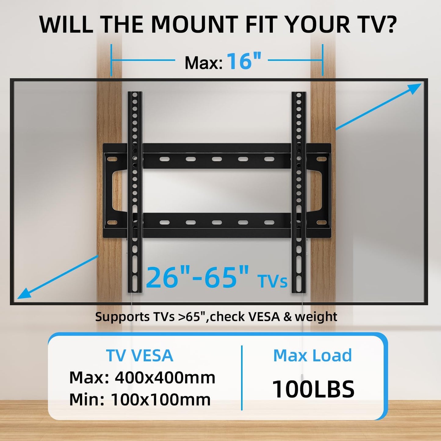 Base Fija para TV 32 a 85 Pulgadas