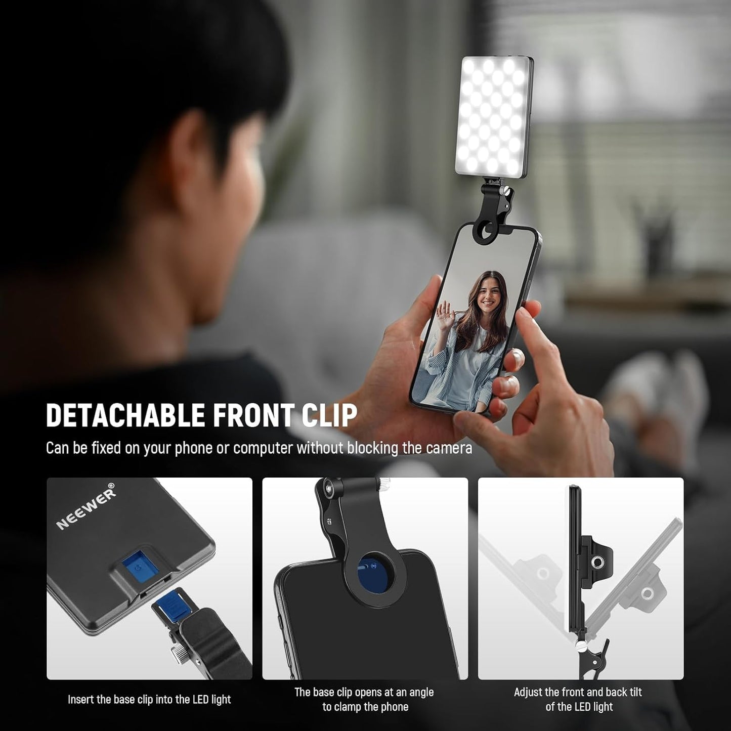 S - CLIP LUZ SELFIE PINZA