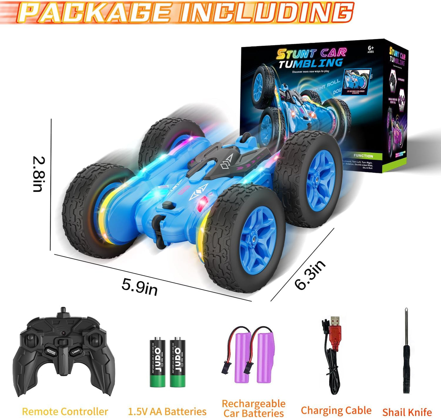 SPIN STUN CAR CONTROL REMOTO MULTICOLOR