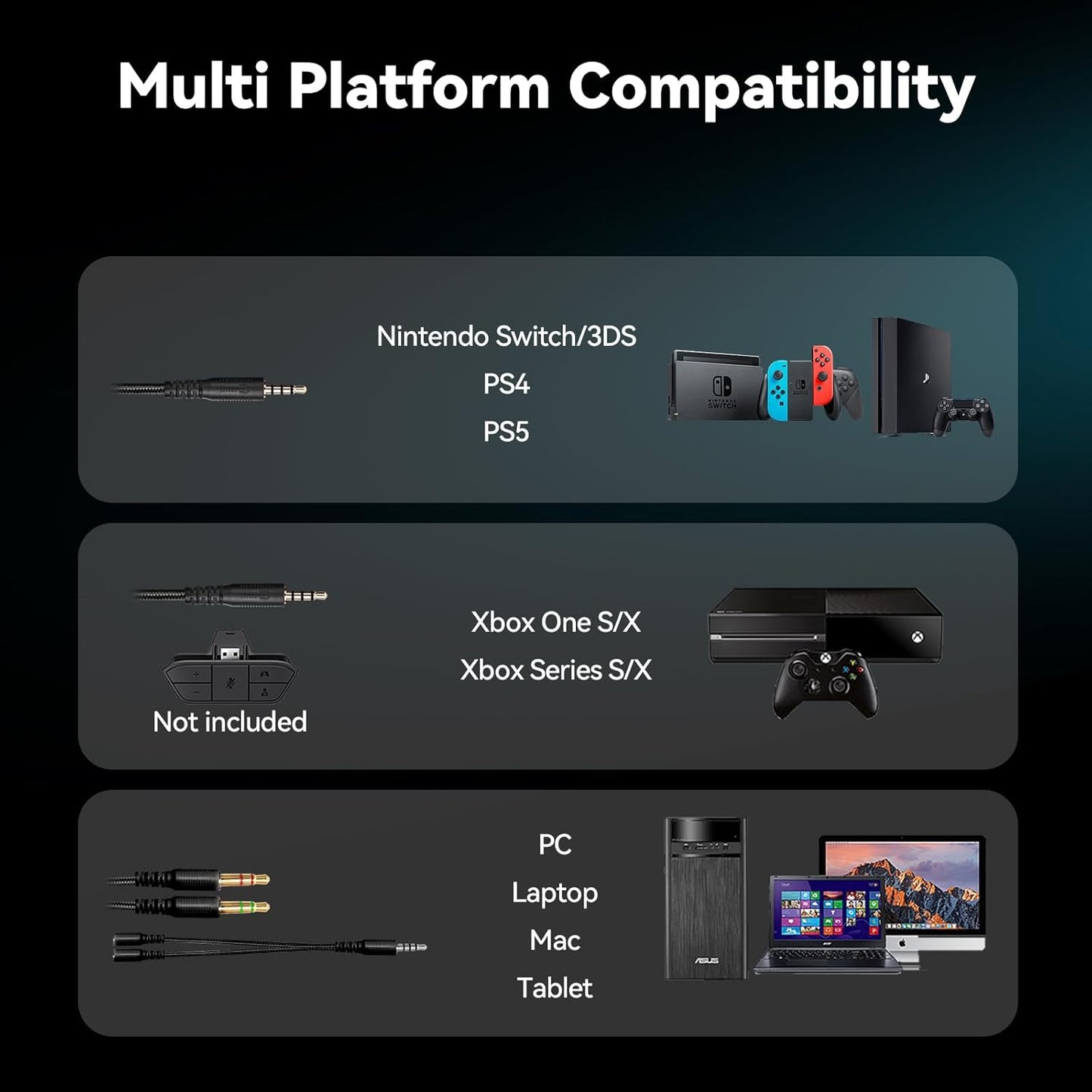 Audífonos Gaming Con Microfono H13 Luz R
