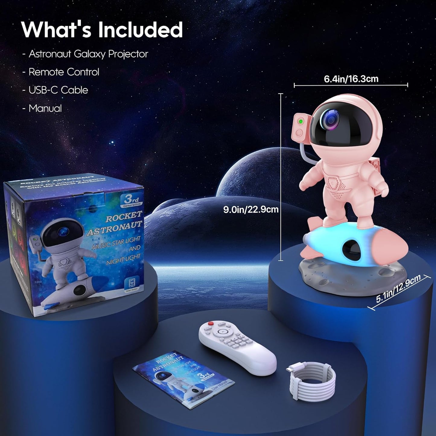 Proyector de estrellas, luz de galaxia