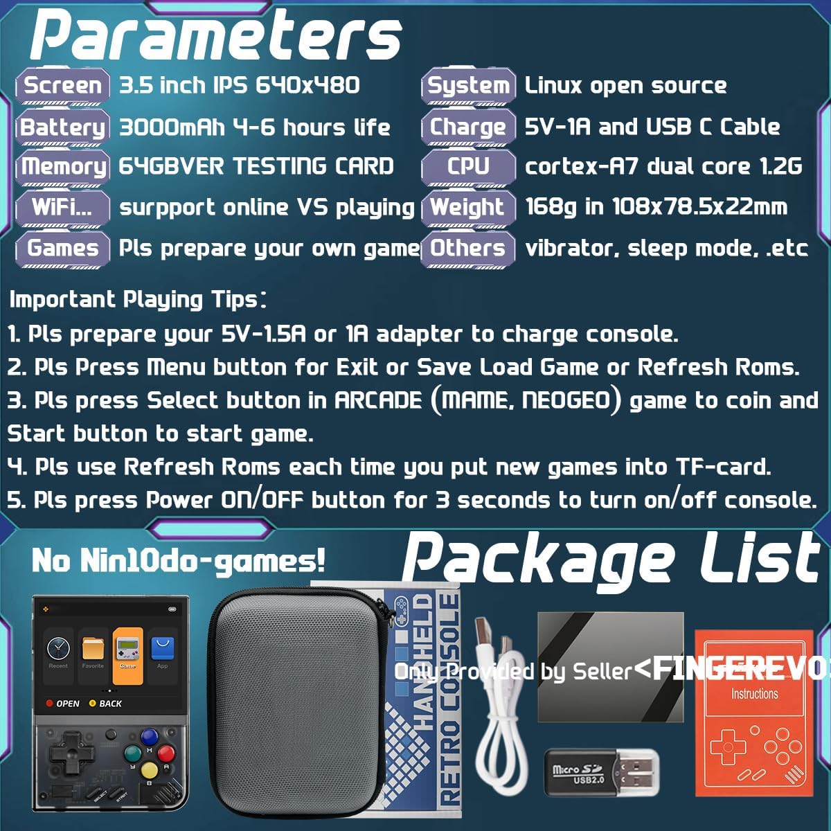 POWKIDDY V10 - 128GB - 10,000 JUEGOS