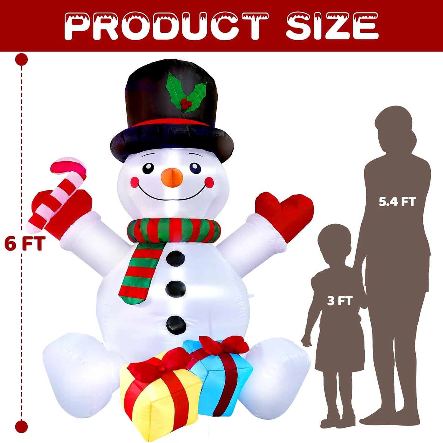 INFLABLE MUÑECO DE NIEVE 1000-1