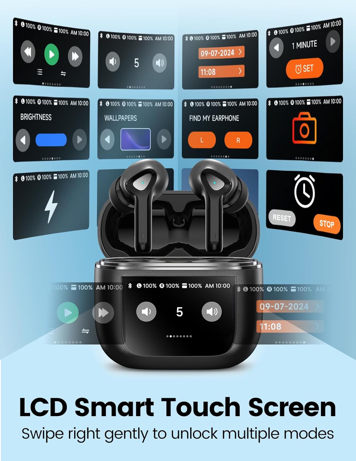 AUDIFONOS CON PANTALLA DIGITAL