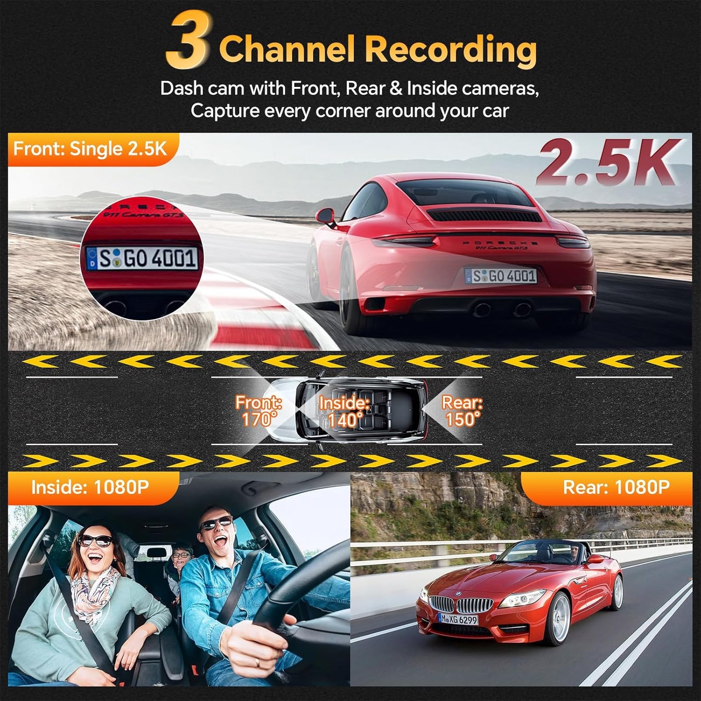 CAMARA DE AUTO TRIPLE T717