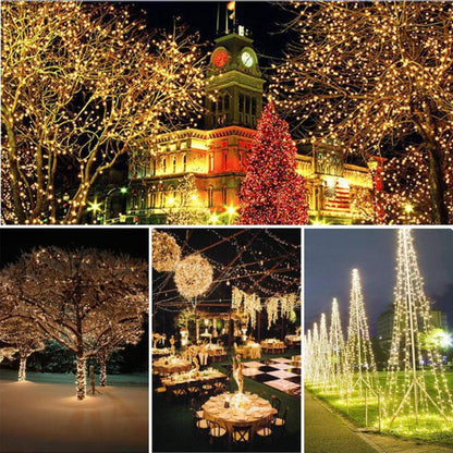 LUCES NAVIDAD PANEL SOLAR 200 FOCOS