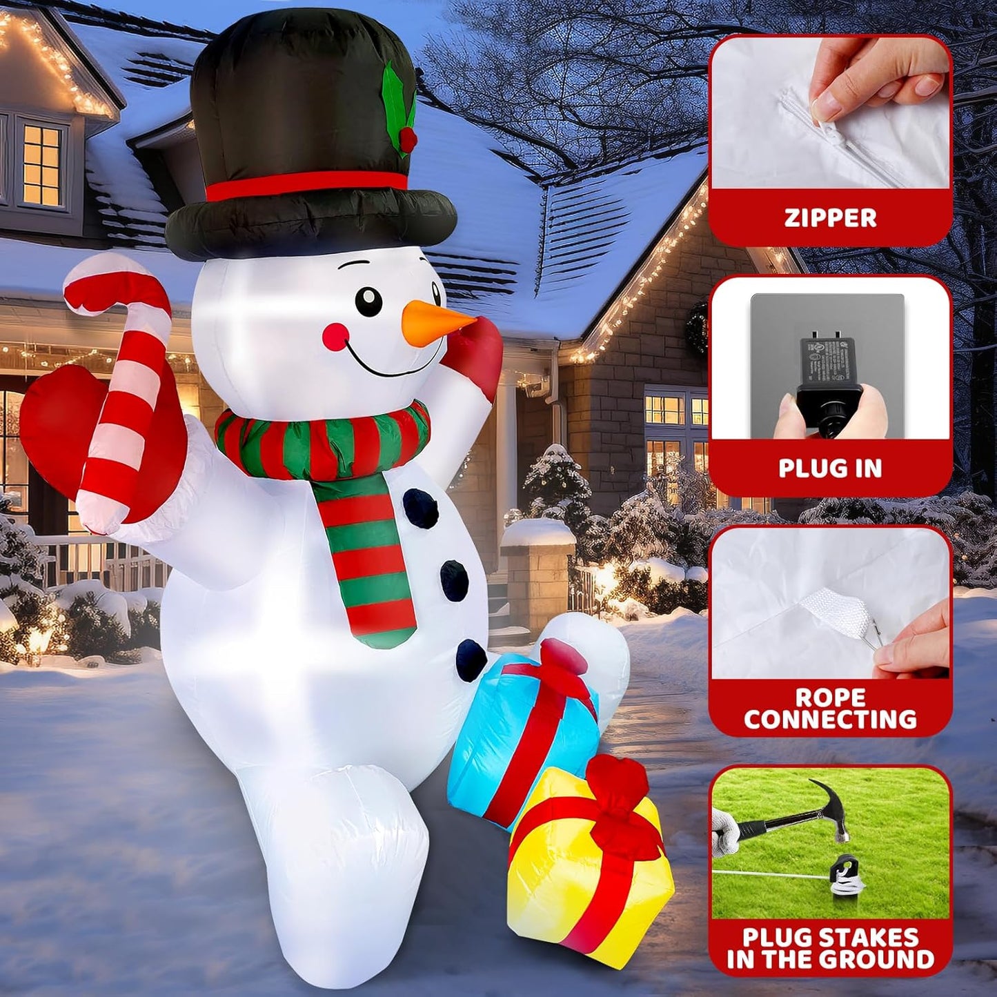 INFLABLE MUÑECO DE NIEVE 1000-1