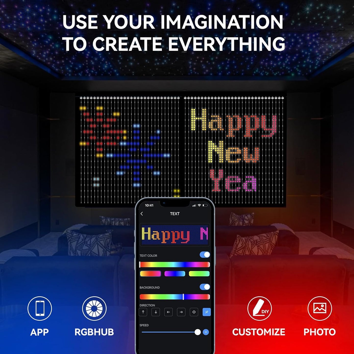 CORTINA INTELIGENTE 3D LED