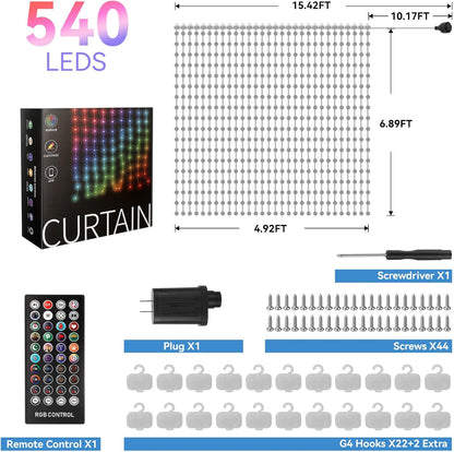 CORTINA INTELIGENTE 3D LED