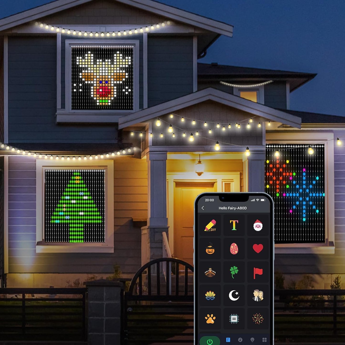 CORTINA INTELIGENTE 3D LED