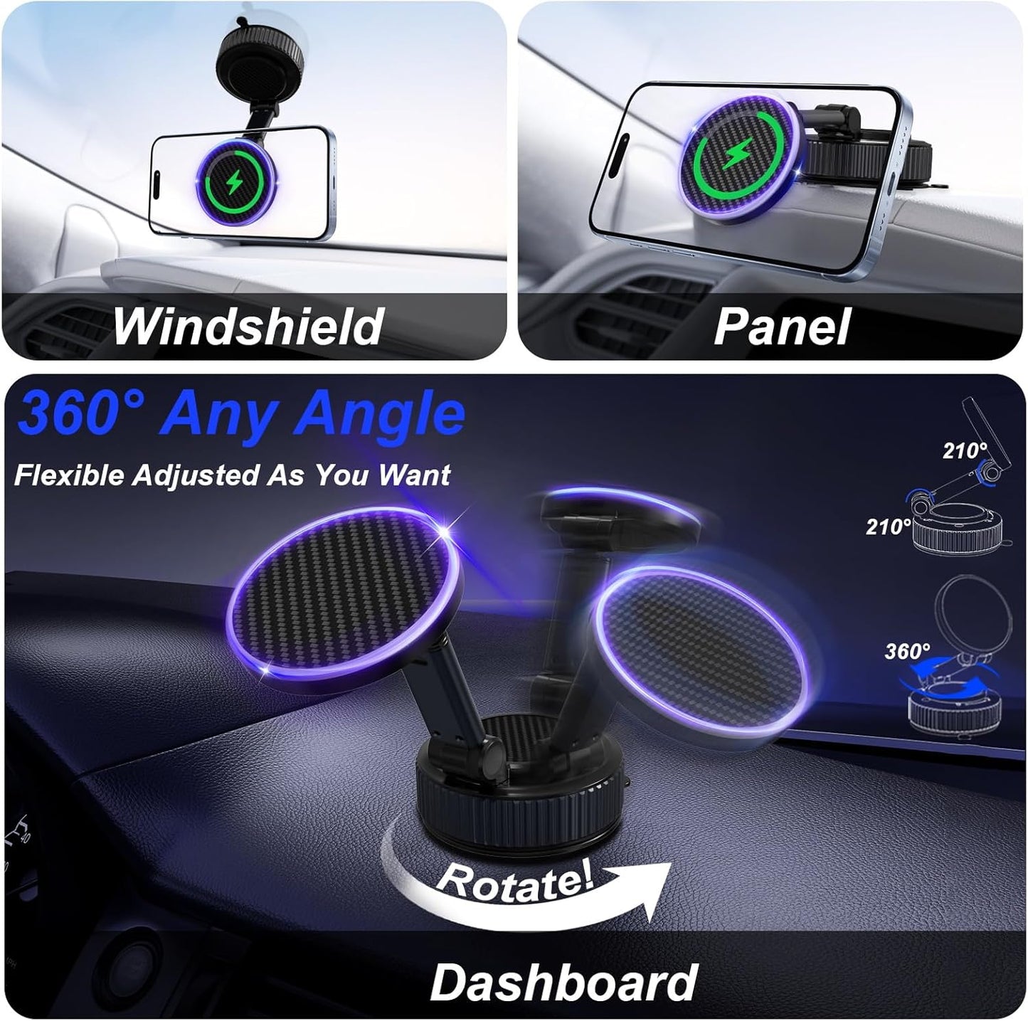 SOPORTE CELULAR PARA RETROVISOR 360 GANC
